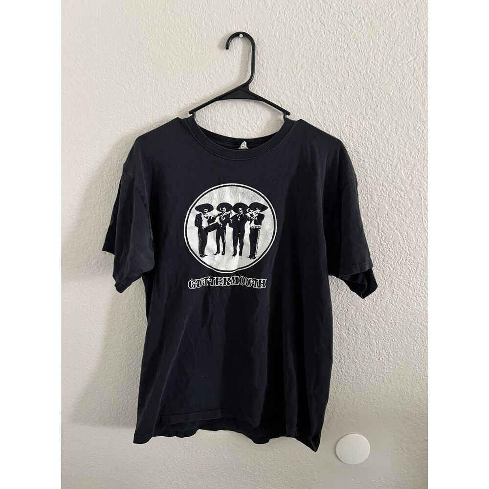 Guttermouth Mariachi Band Logo Black t-shirt Size Large